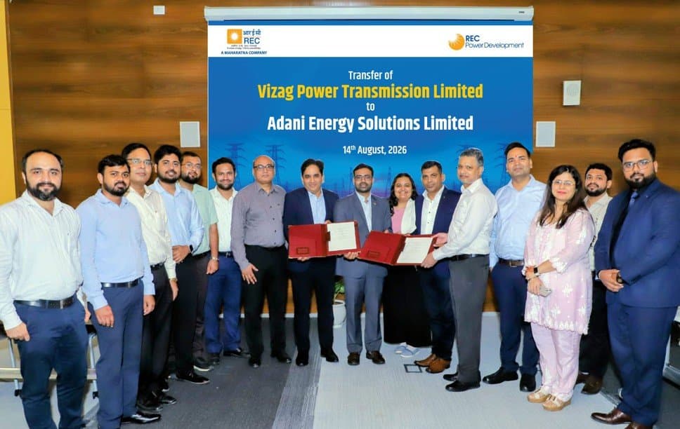 RECPDCL Handed Over Vizag Power Transmission Limited to Adani Energy Solutions Limited