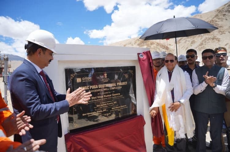 Hon’ble Lieutenant Governor of Ladakh Marks ONGC’s LandmarkCompletion of Two Deep Geothermal Wells at Puga