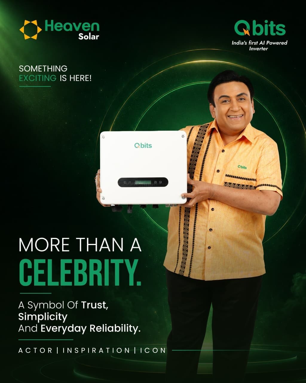 Qbits Energy Appoints Dilip Joshi as Brand Ambassador