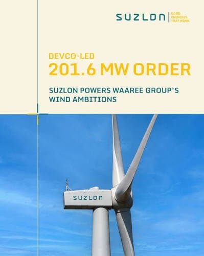 Suzlon Secures 201.6 MW Wind Order from Waaree Group for Andhra Pradesh Project