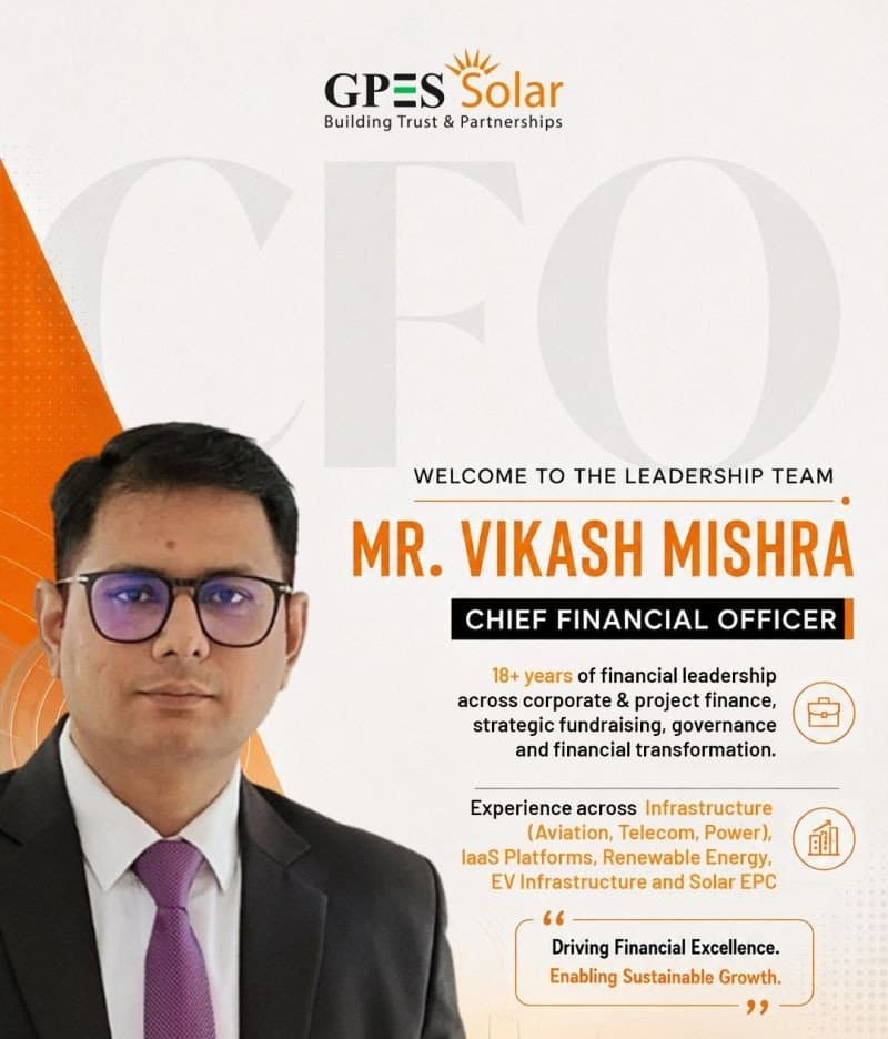 GP Eco Solutions Appoints Vikash Mishra as Chief Financial Officer
